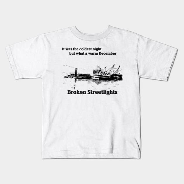 Broken Streetlights ships Kids T-Shirt by Brokenstreetlights